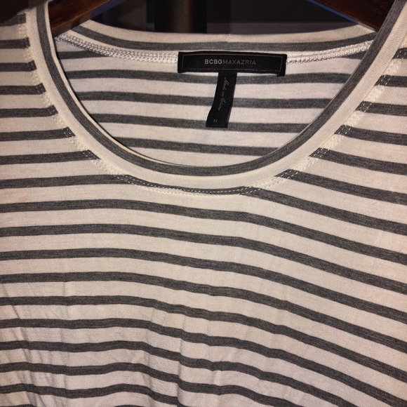 BCBG Striped Soft Tee with Open Back NWOT - Picture 2 of 3